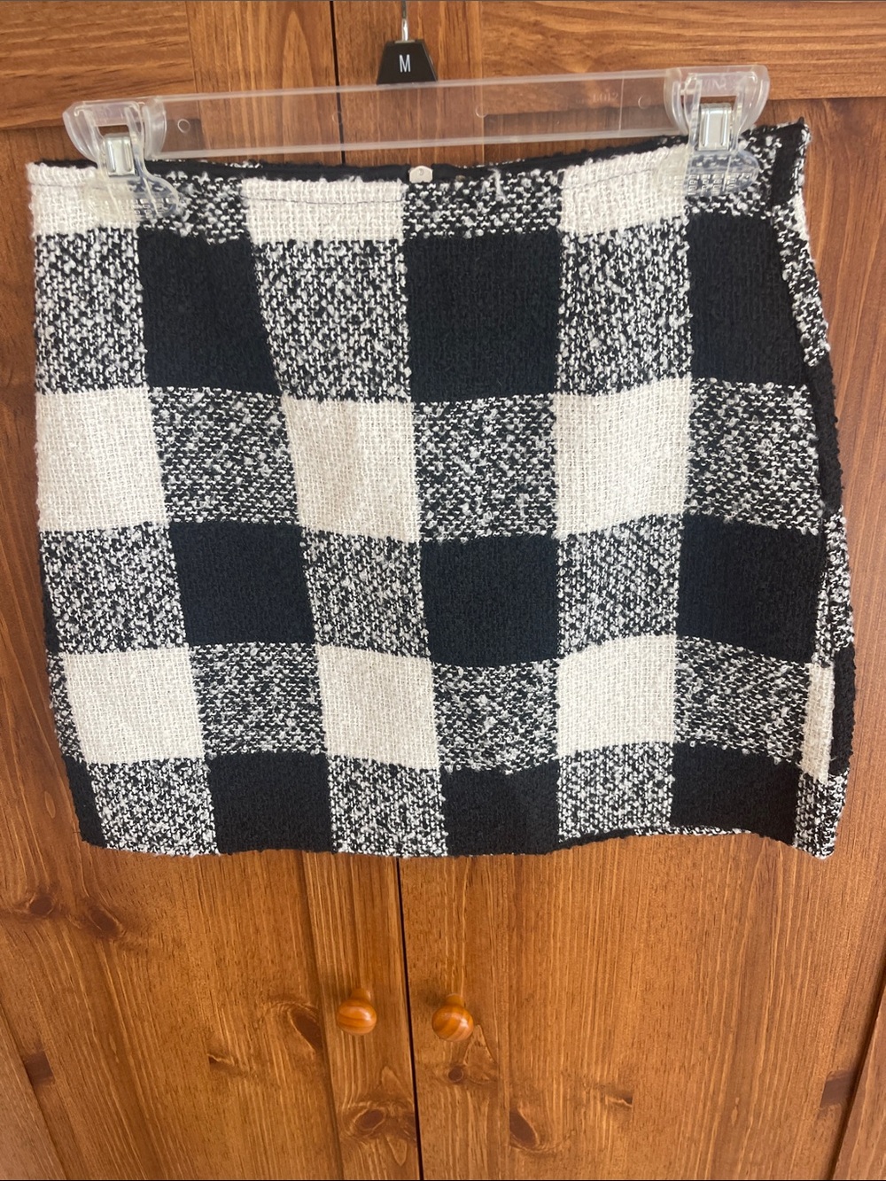 Forever 21 Black & White Buffalo Check Mini Skirt